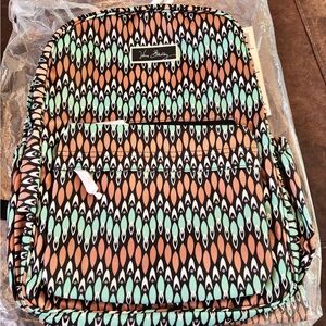 Vera Bradley lighten up grande backpack, aqua and brown